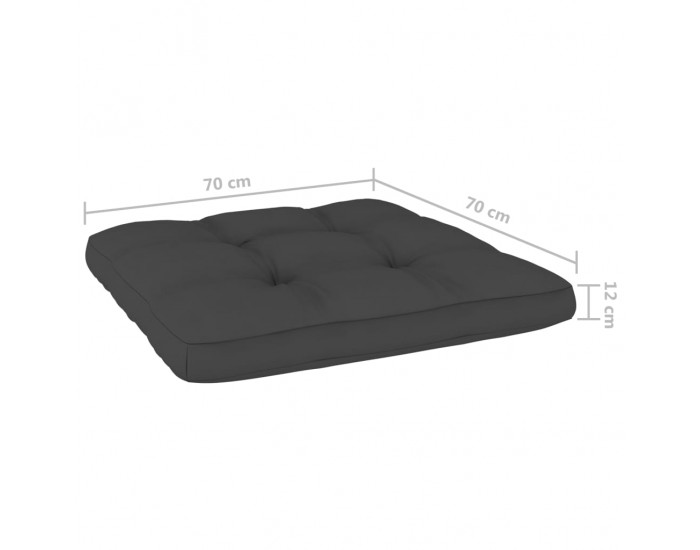 Sonata Палетни възглавници за диван, 2 бр, антрацит