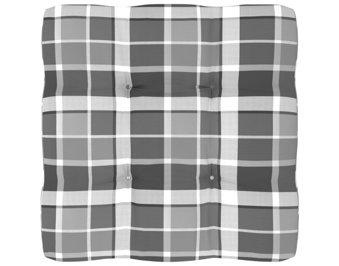 Sonata Палетни възглавници за диван, 2 бр, сиво каре
