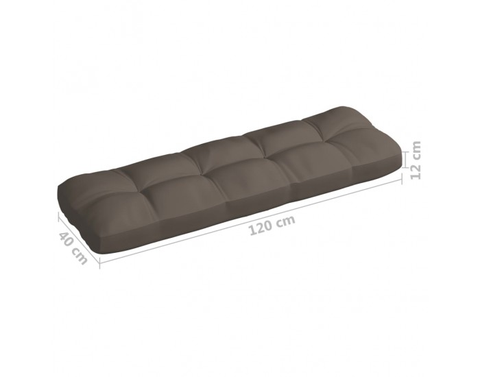 Sonata Палетни възглавници за диван, 2 бр, таупе