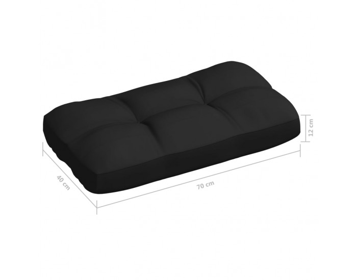 Sonata Палетни възглавници за диван, 3 бр, черни