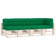 Sonata Палетни възглавници за диван, 5 бр, зелени