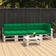 Sonata Палетни възглавници за диван, 5 бр, зелени