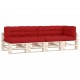 Sonata Палетни възглавници за диван, 5 бр, червени