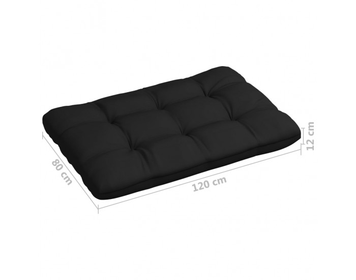 Sonata Палетни възглавници за диван, 5 бр, черни
