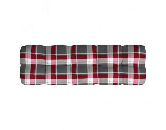 Sonata Палетни възглавници за диван, 5 бр, червено каре