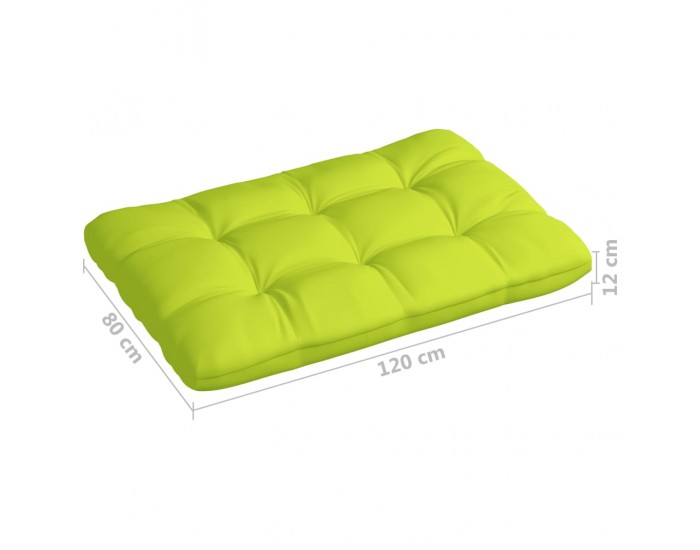 Sonata Палетни възглавници за диван, 7 бр, светлозелени