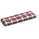 Sonata Палетни възглавници за диван, 7 бр, червено каре