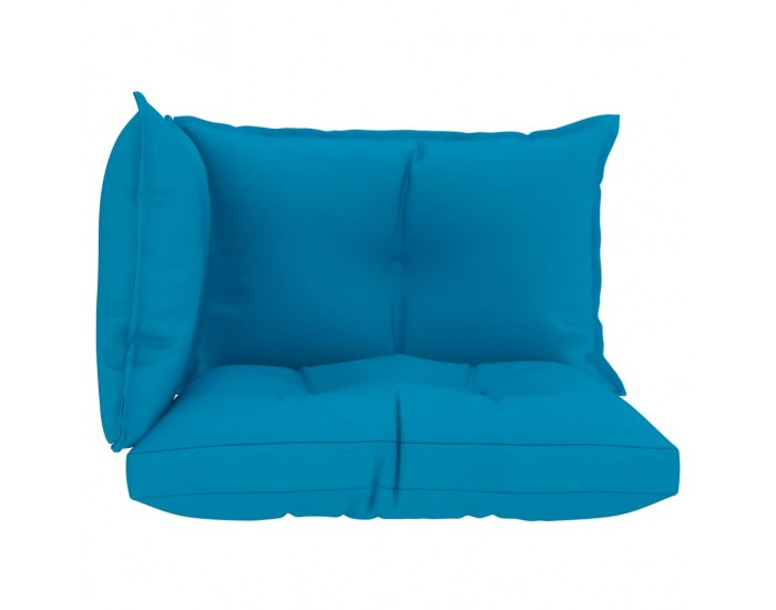 Sonata Палетни възглавници за диван, 3 бр, сини, текстил