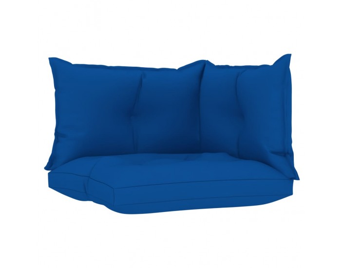 Sonata Палетни възглавници за диван, 3 бр, кралско синьо, текстил
