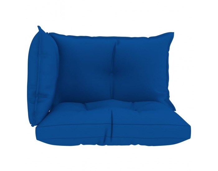 Sonata Палетни възглавници за диван, 3 бр, кралско синьо, текстил