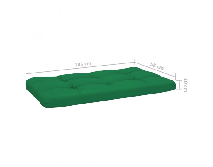 Sonata Палетни възглавници за диван, 3 бр, зелени