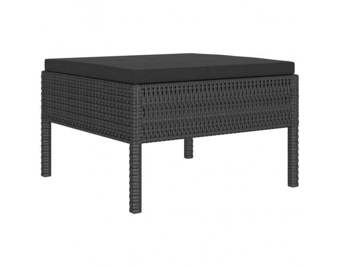 Sonata Градински комплект с възглавници, 6 части, полиратан, черен Sonata Градински комплект с възглавници, 6 части, полиратан, черен