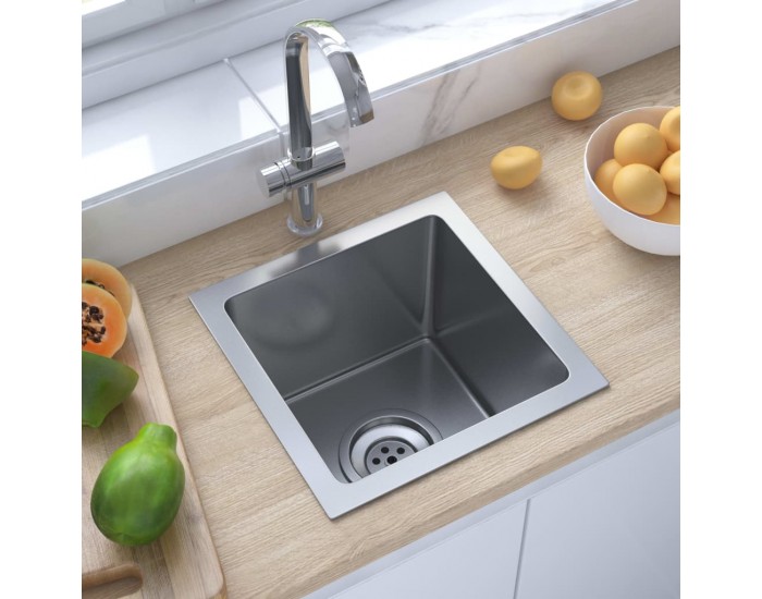 Sonata Ръчно изработена кухненска мивка с цедка, неръждаема стомана