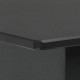 Sonata Градинска трапезна маса, черна, 80x80x74 см, стомана и стъкло