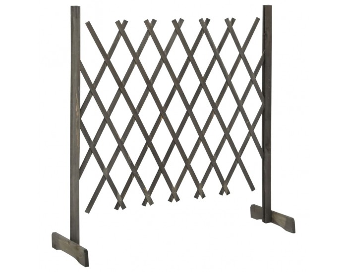 Sonata Градинска оградна решетка, сива, 120x90 см, чам масив