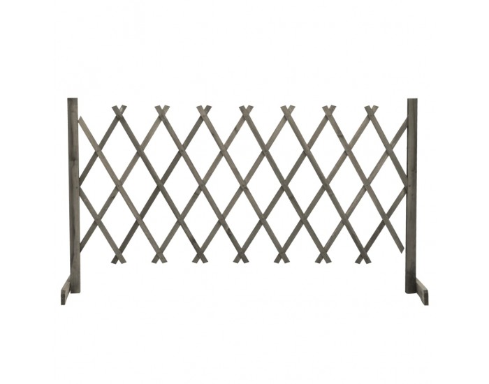 Sonata Градинска оградна решетка, сива, 150x80 см, чам масив