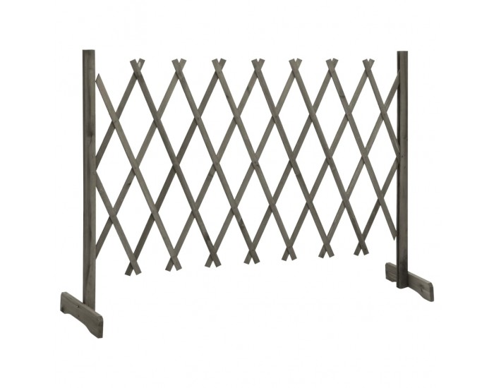 Sonata Градинска оградна решетка, сива, 150x80 см, чам масив