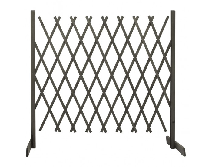Sonata Градинска оградна решетка, сива, 180x100 см, чам масив