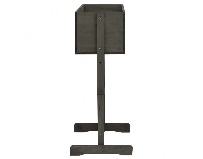 Sonata Градински плантер с решетка, сив, 45x30x74 см, чам масив