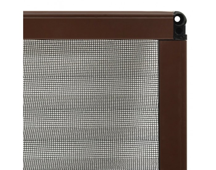 Sonata Алуминиев плисе комарник за прозорци, кафяв, 80x100 см