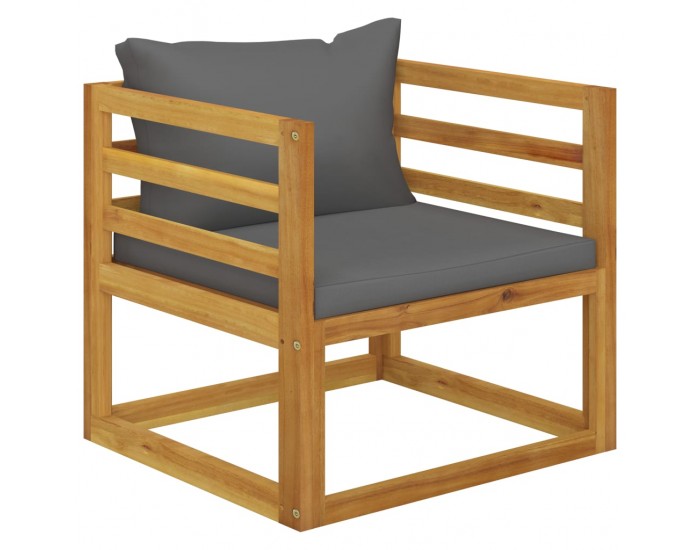 Sonata Градински лаундж комплект с възглавници, 8 части, акация масив