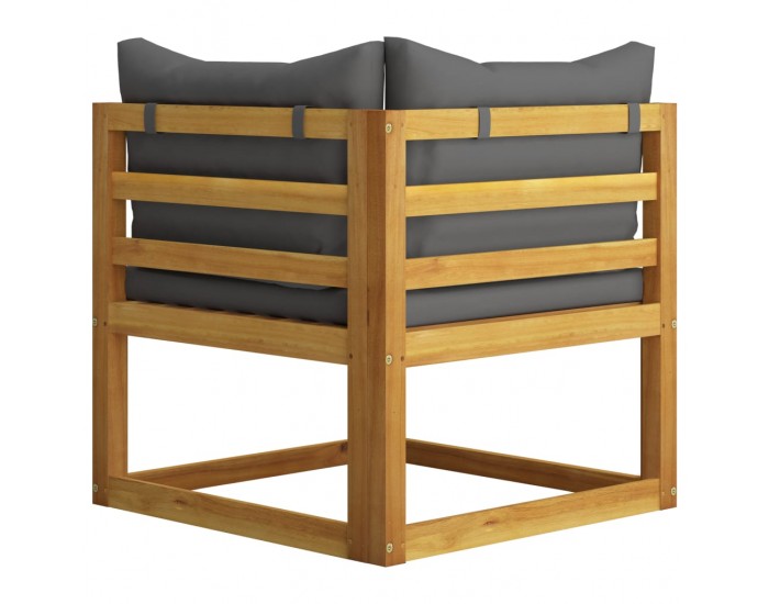 Sonata Градински лаундж комплект с възглавници, 8 части, акация масив