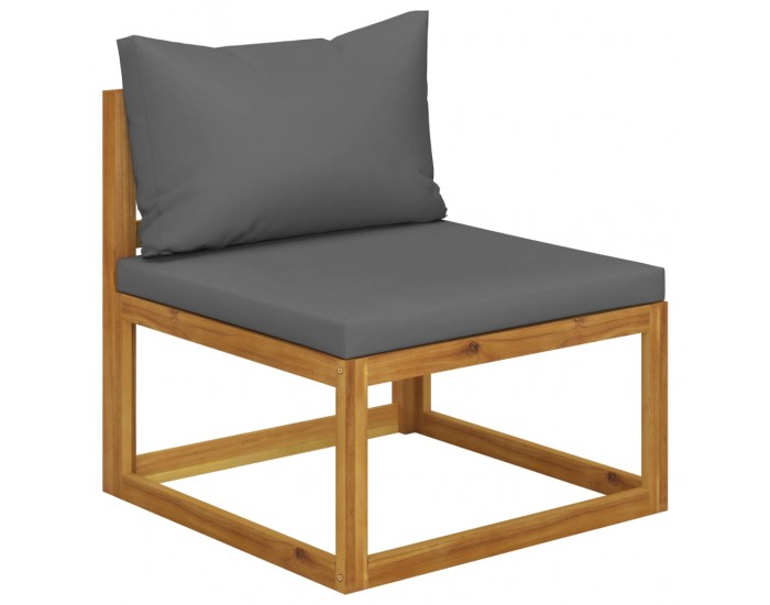 Sonata Градински лаундж комплект с възглавници, 8 части, акация масив