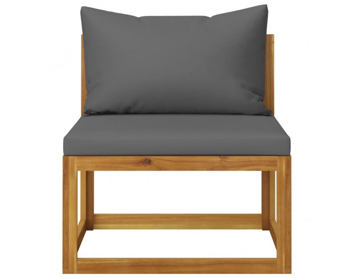 Sonata Градински лаундж комплект с възглавници, 8 части, акация масив