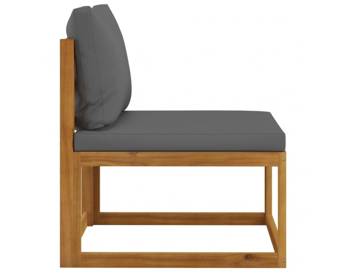 Sonata Градински лаундж комплект с възглавници, 8 части, акация масив