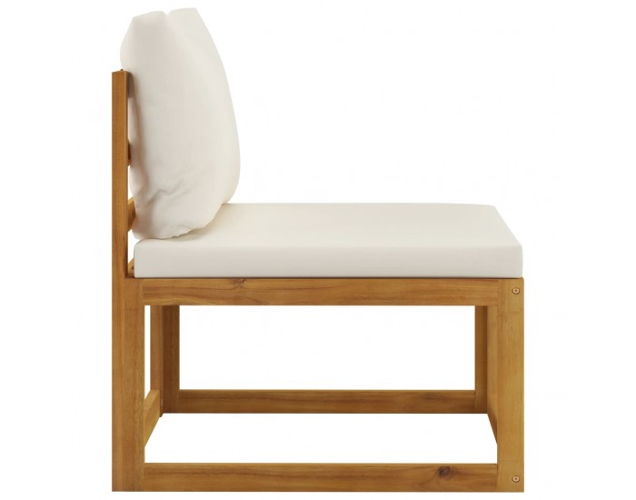 Sonata 4-местен градински диван с кремава възглавница, акация масив