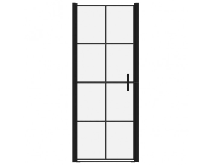 Sonata Врата за душ, закалено стъкло, 81x195 см, черна