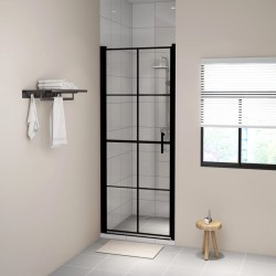 Sonata Врата за душ, закалено стъкло, 81x195 см, черна - Баня