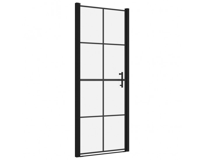 Sonata Врата за душ, закалено стъкло, 91x195 см, черна