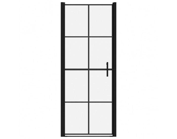 Sonata Врата за душ, закалено стъкло, 91x195 см, черна