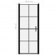 Sonata Врата за душ, закалено стъкло, 91x195 см, черна