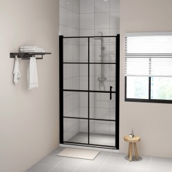Sonata Врати за душ, закалено стъкло, 100x178 см, черни - Баня