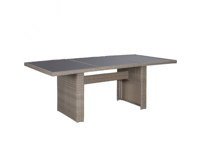 Sonata Градински трапезен комплект, 7 части, кафяв полиратан Sonata Градински трапезен комплект, 7 части, кафяв полиратан