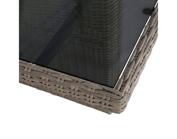 Sonata Градински трапезен комплект, 7 части, кафяв полиратан Sonata Градински трапезен комплект, 7 части, кафяв полиратан