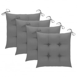 Sonata Възглавници за градински столове, 4 бр, сиви, 40x40x7 см, плат - Градински столове