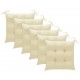 Sonata Възглавници за градински столове 6 бр кремави 40x40x7 см плат