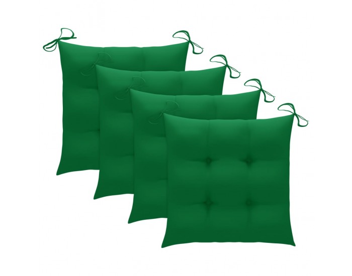 Sonata Възглавници за градински столове 4 бр зелени 50x50x7 см плат