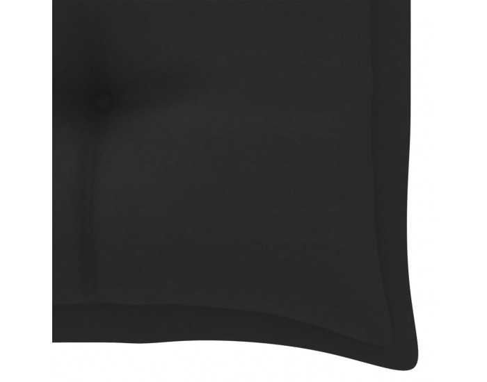Sonata Възглавница за градинска пейка, черна, 100x50x7 см, плат