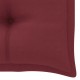 Sonata Възглавница за градинска пейка виненочервена 100x50x7 см плат