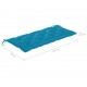 Sonata Възглавница за градинска пейка, синя, 120x50x7 см, плат