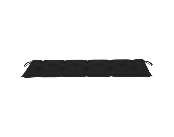Sonata Възглавница за градинска пейка, черна, 150x50x7 см, плат