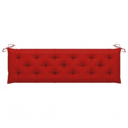 Sonata Възглавница за градинска пейка, червена, 180x50x7 см, плат - Градински Дивани и Пейки