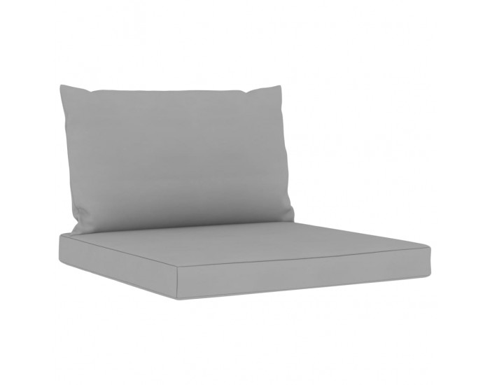 Sonata Палетни възглавници за диван, 2 бр, сиви, текстил