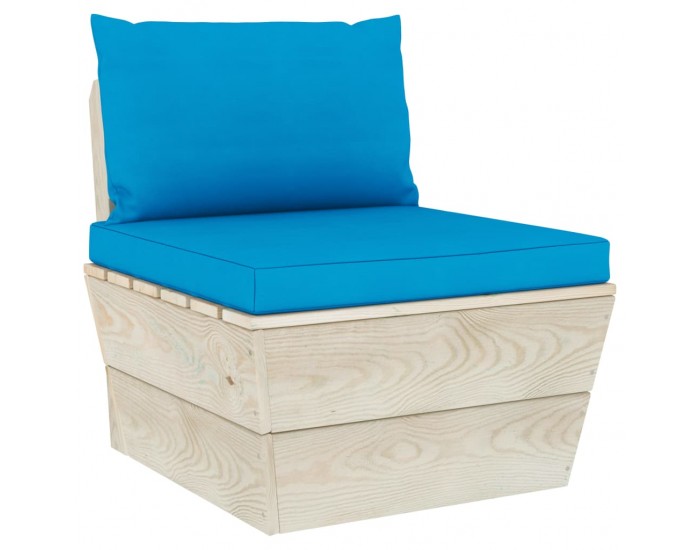 Sonata Палетни възглавници за диван, 2 бр, светлосини, текстил