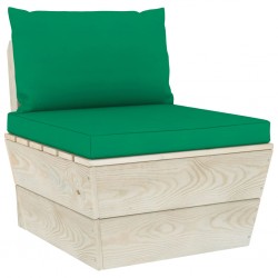Sonata Палетни възглавници за диван, 2 бр, зелени, текстил - Градински Дивани и Пейки