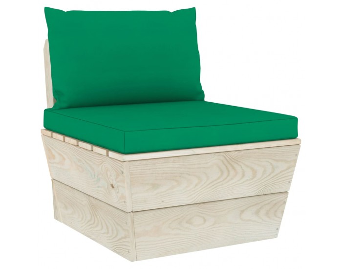 Sonata Палетни възглавници за диван, 2 бр, зелени, текстил